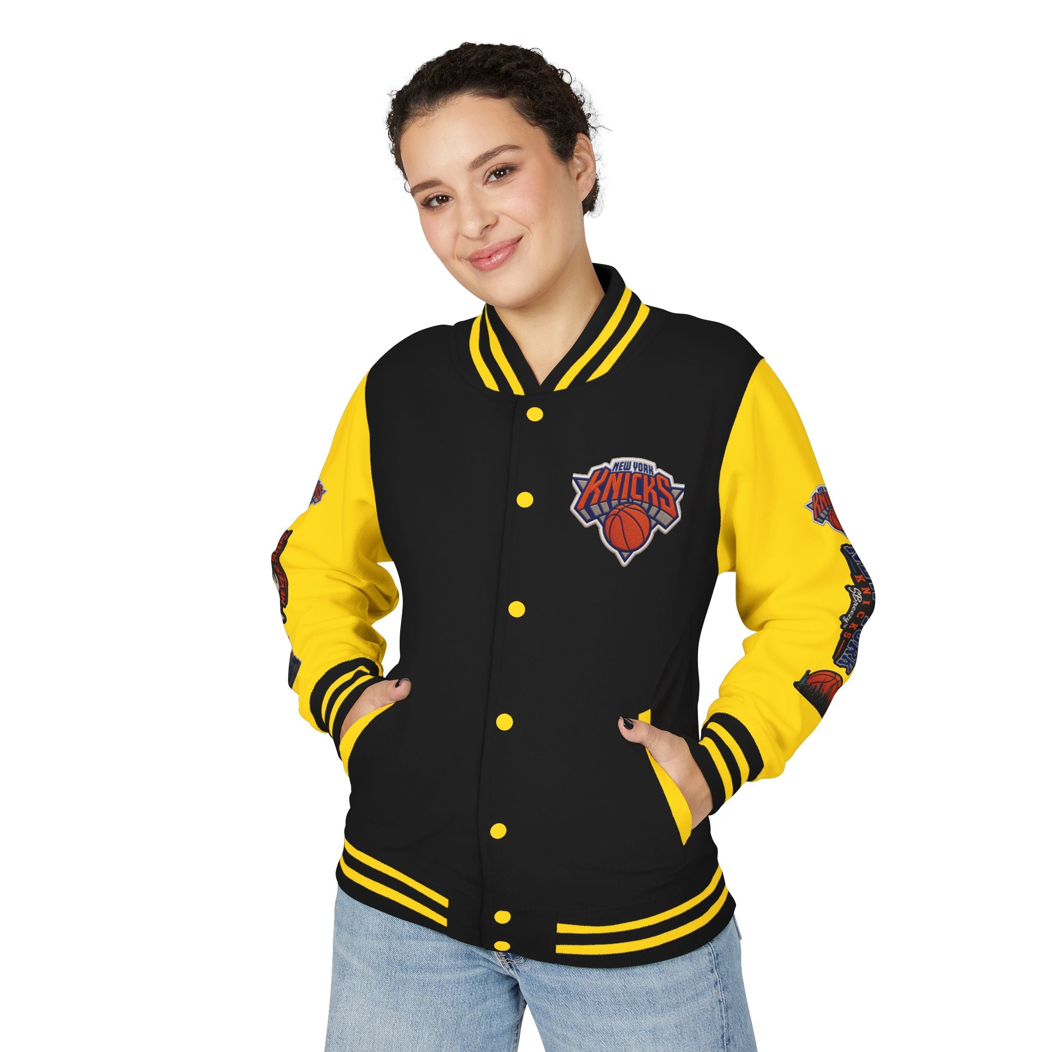 Letterman Jacket — 'The City Never Sleeps' New York Knicks Varsity Jacket