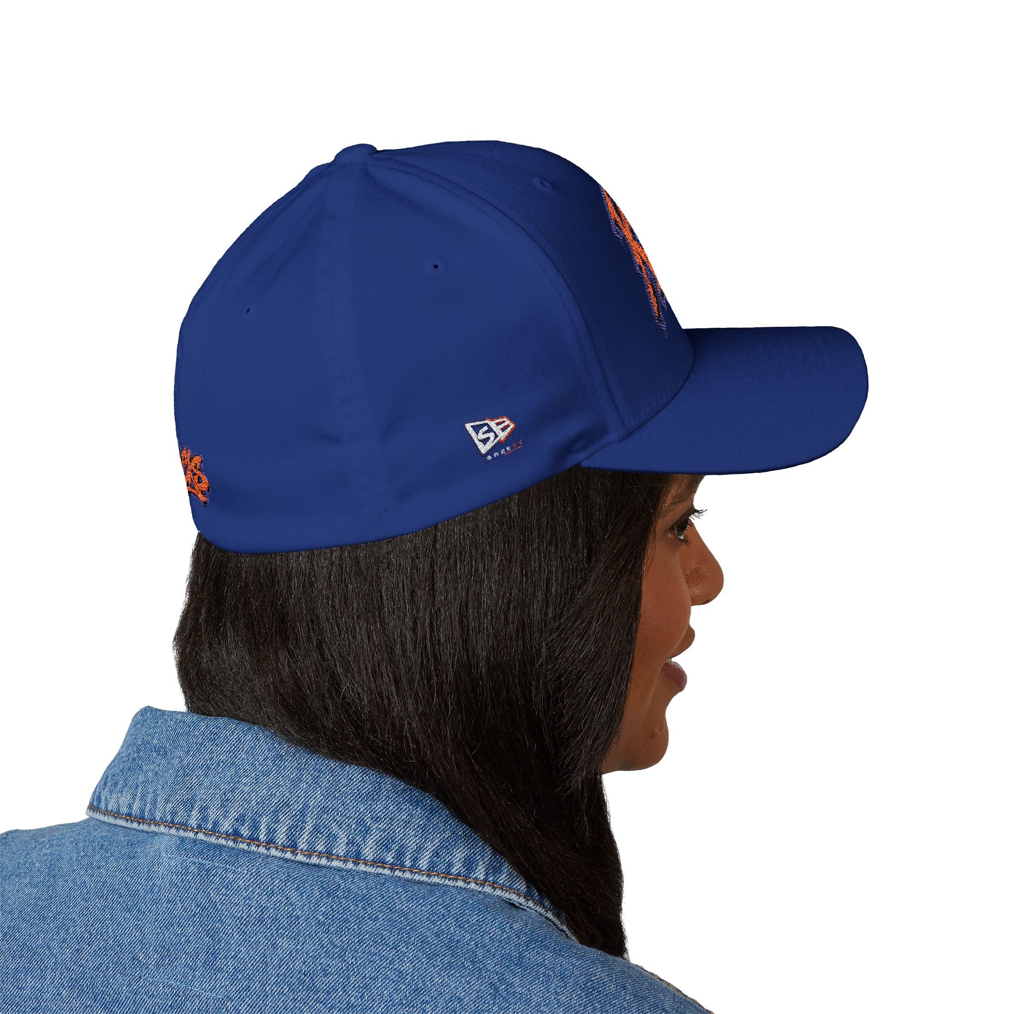 Knicks Graffiti Embroidered Cap — White Structured Baseball Hat