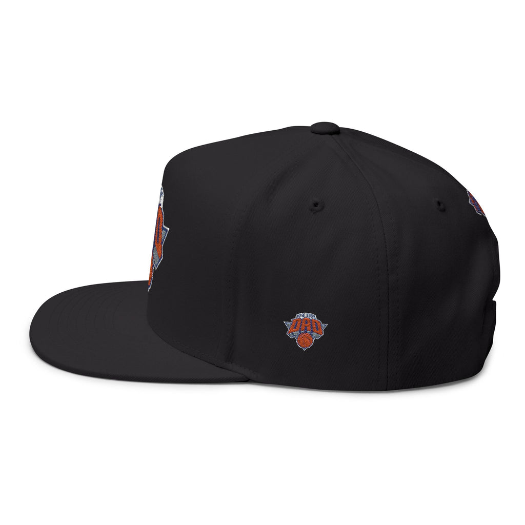 New York Dad Basketball Flat Bill Cap — Embroidered Sports Dad Hat