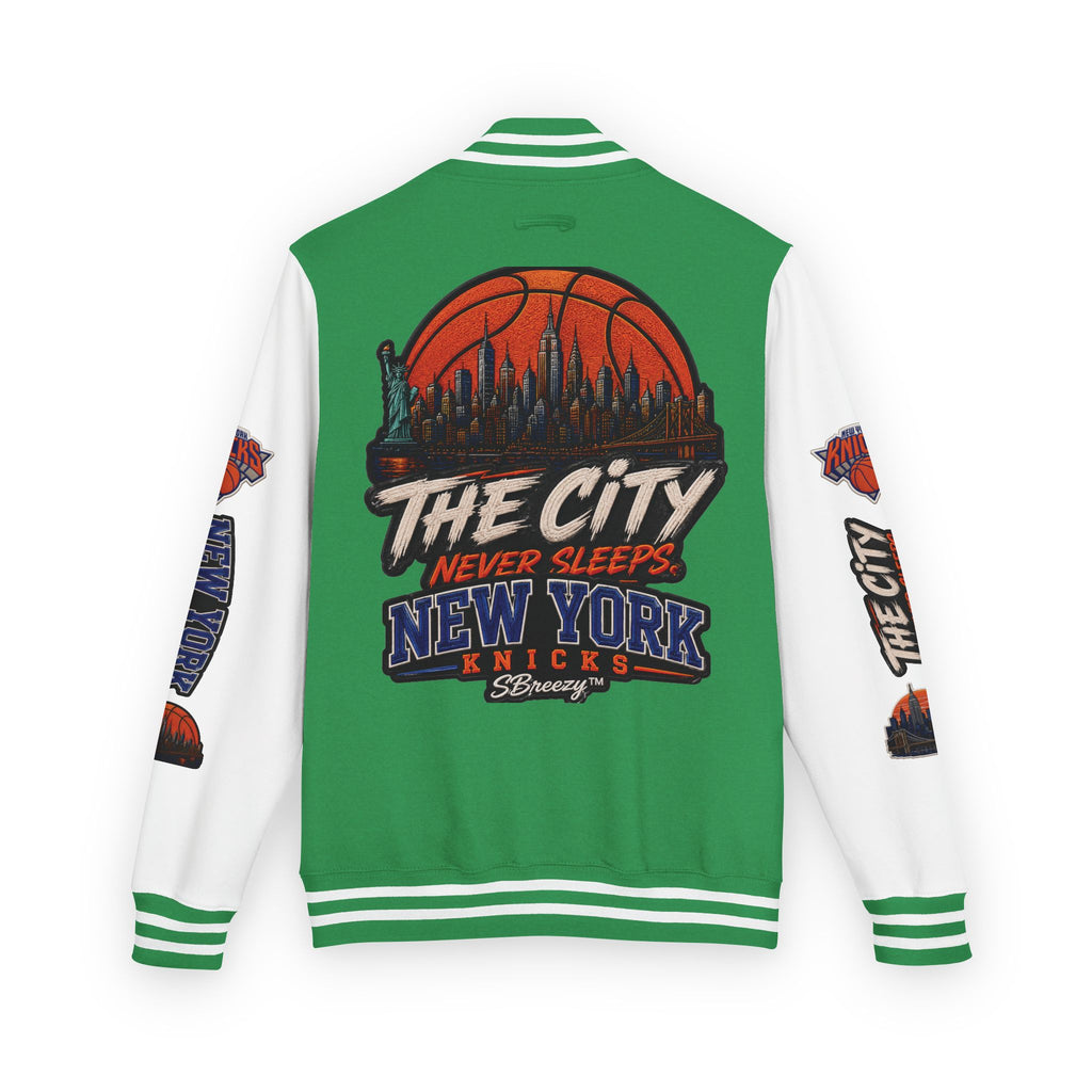 Letterman Jacket — 'The City Never Sleeps' New York Knicks Varsity Jacket