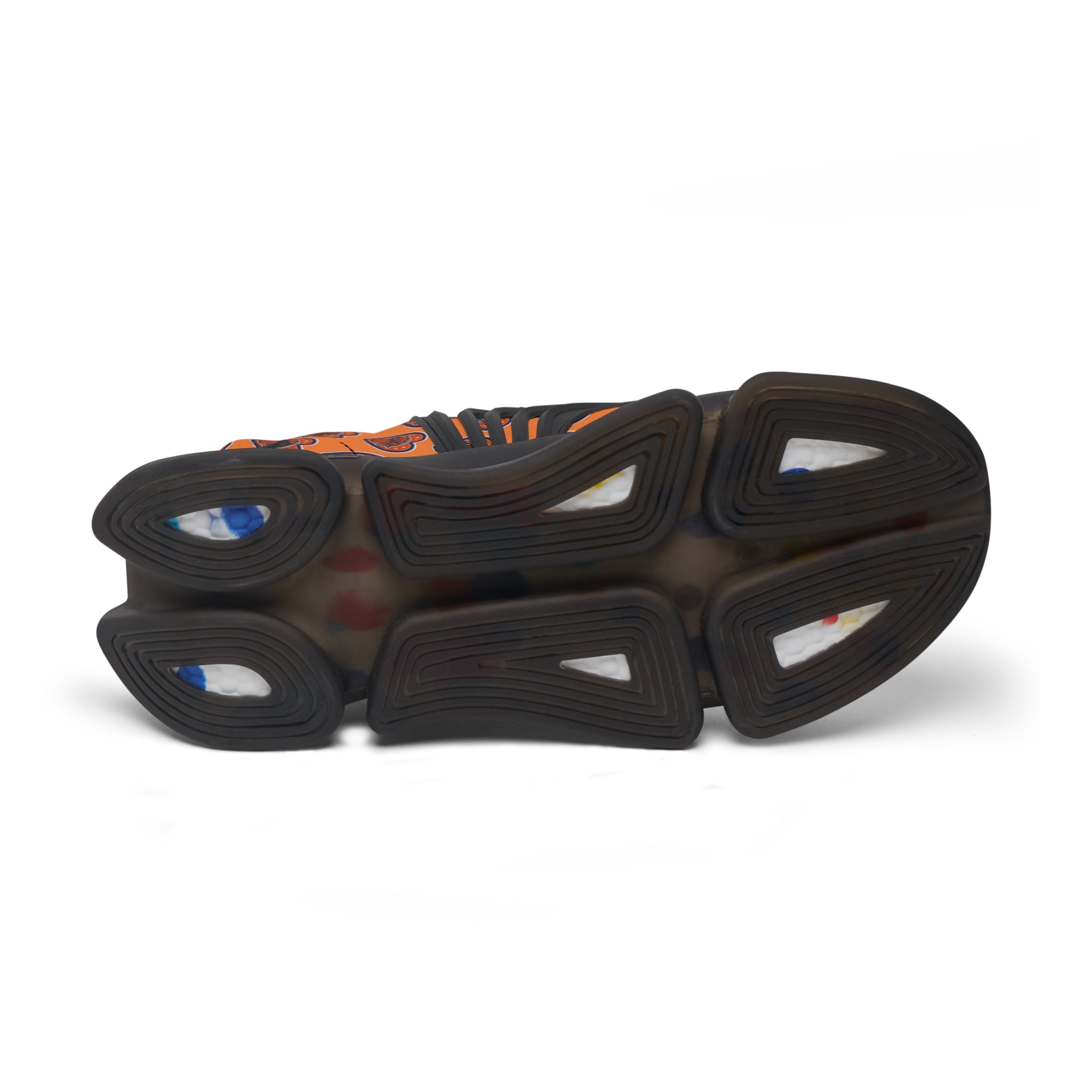 Orange Heart Logo Mesh Sneakers — Women’s Sporty Knicks-Inspired Trainers