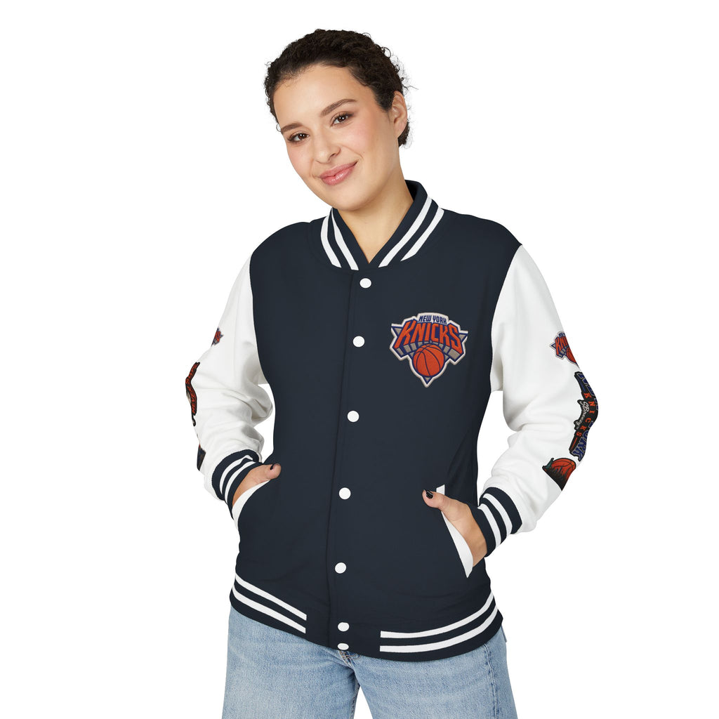 Letterman Jacket — 'The City Never Sleeps' New York Knicks Varsity Jacket
