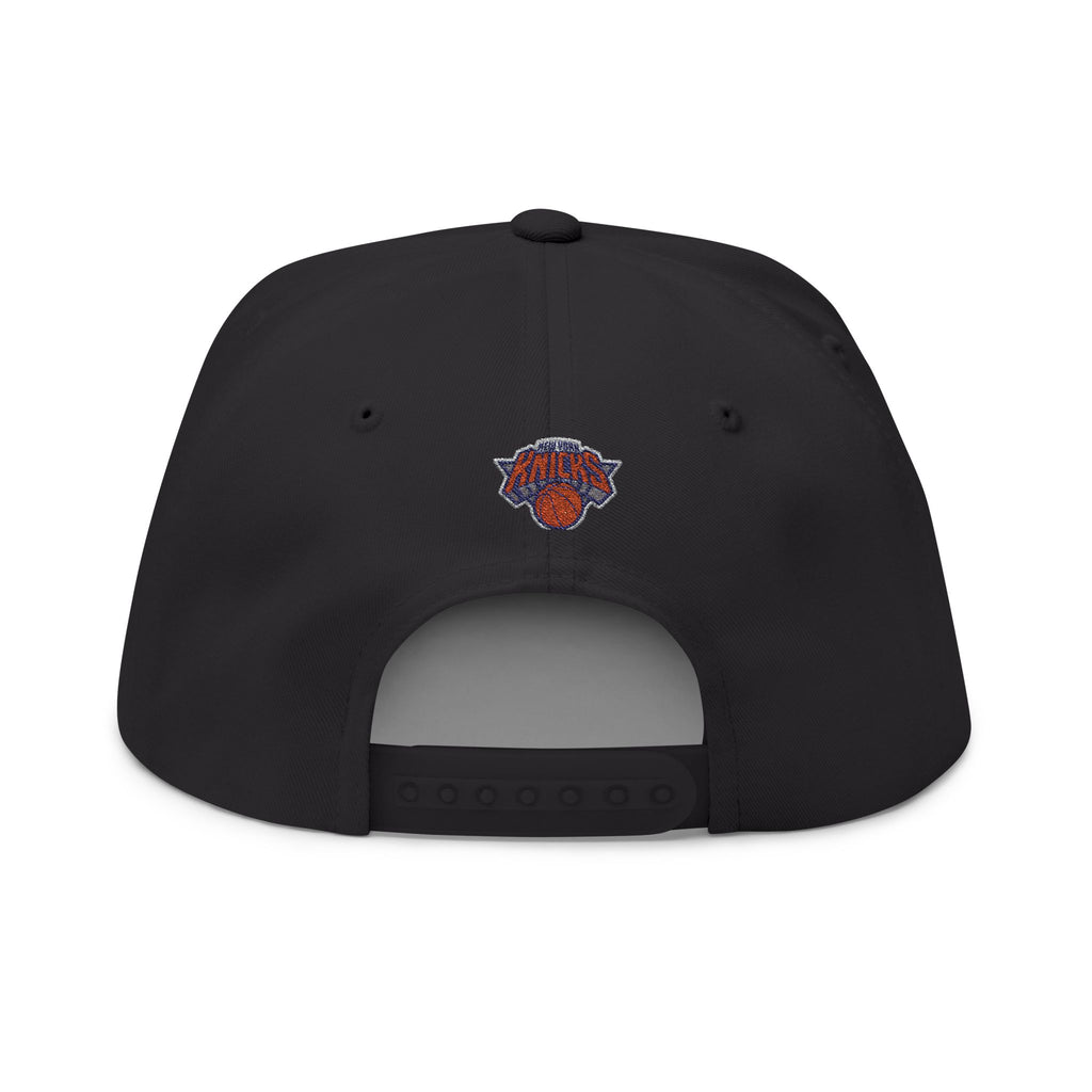 New York Dad Basketball Flat Bill Cap — Embroidered Sports Dad Hat