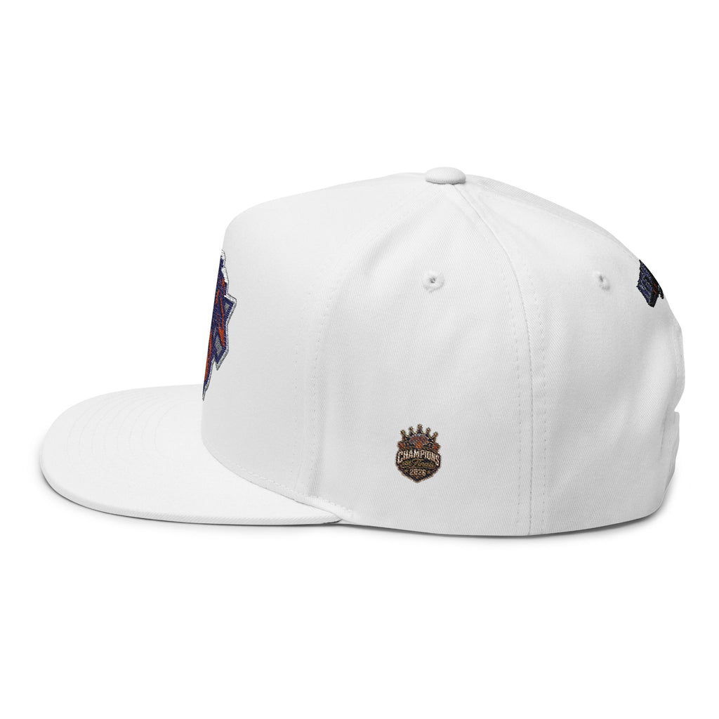 New York Knicks Embroidered Flat Bill Cap — NBA Basketball Snapback