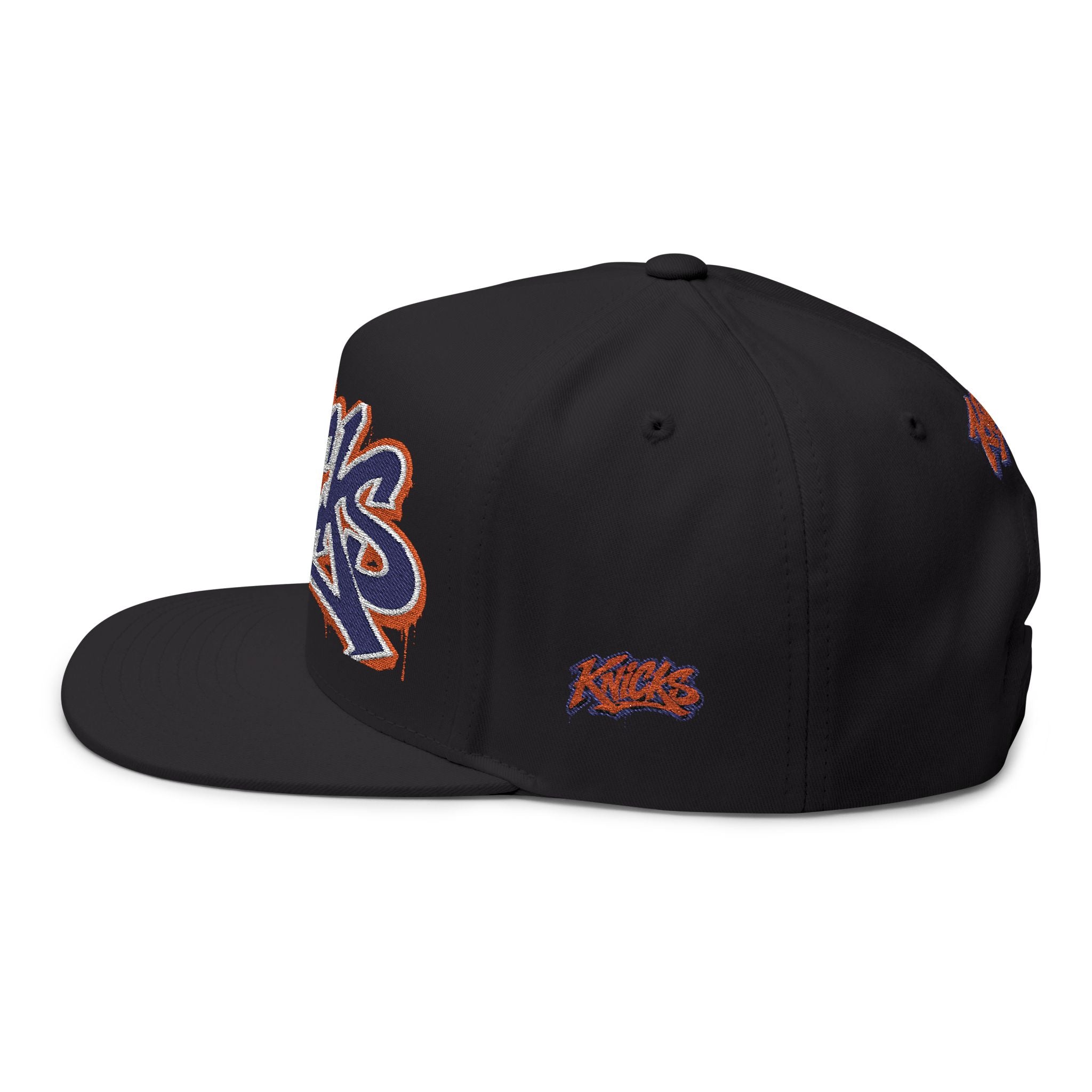 Knicks Embroidered Flat Bill Cap