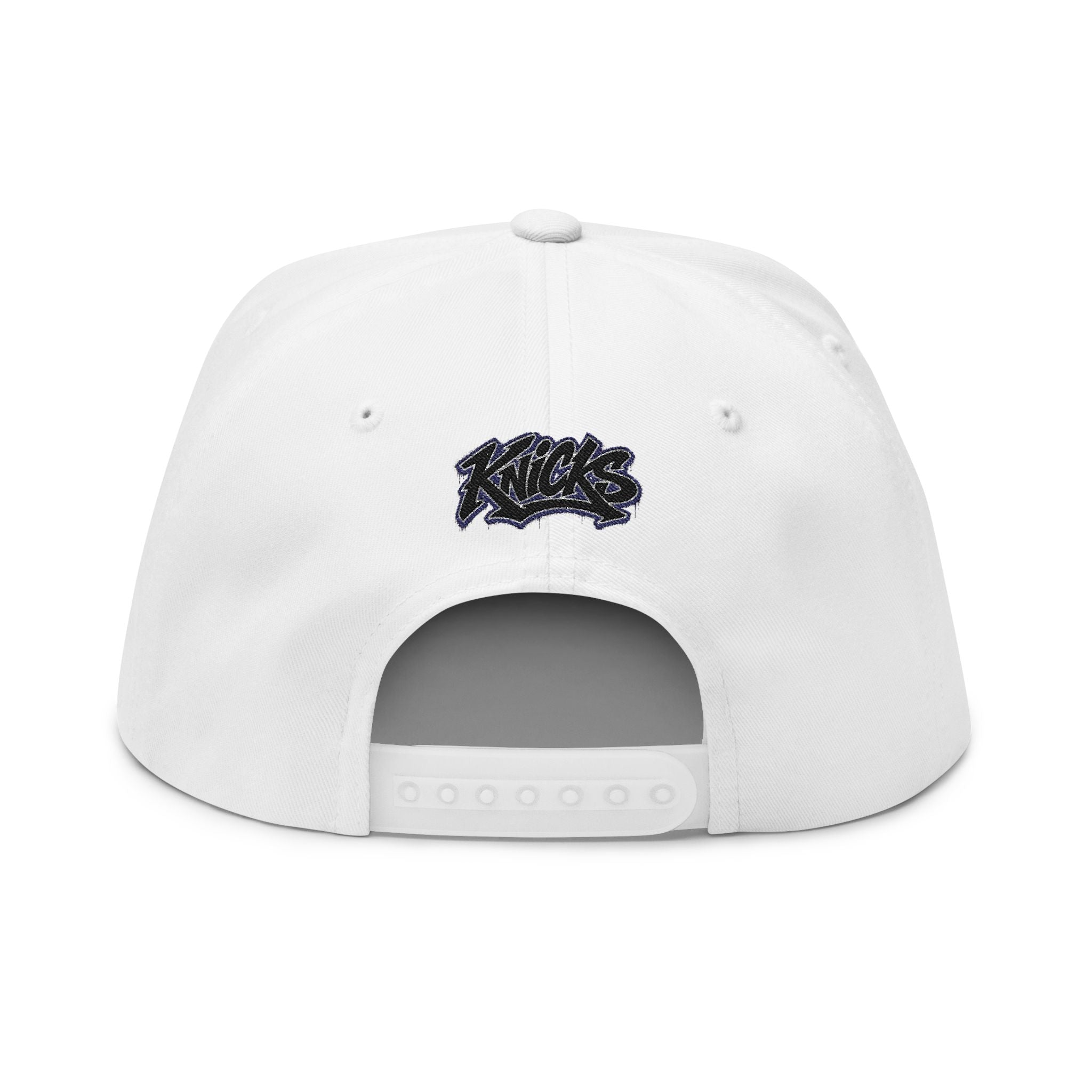 Knicks Embroidered Flat Bill Cap — Streetwear Snapback Hat