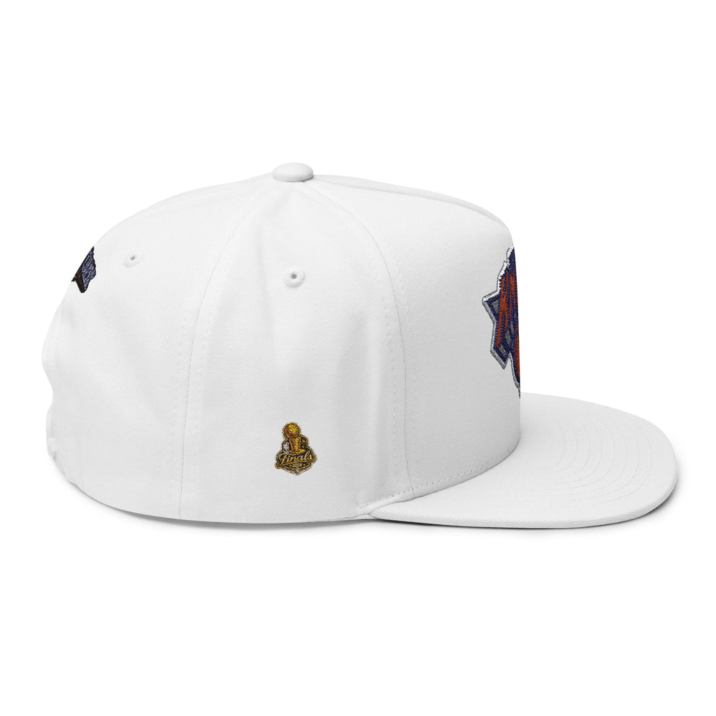New York Knicks Embroidered Flat Bill Cap — NBA Basketball Snapback