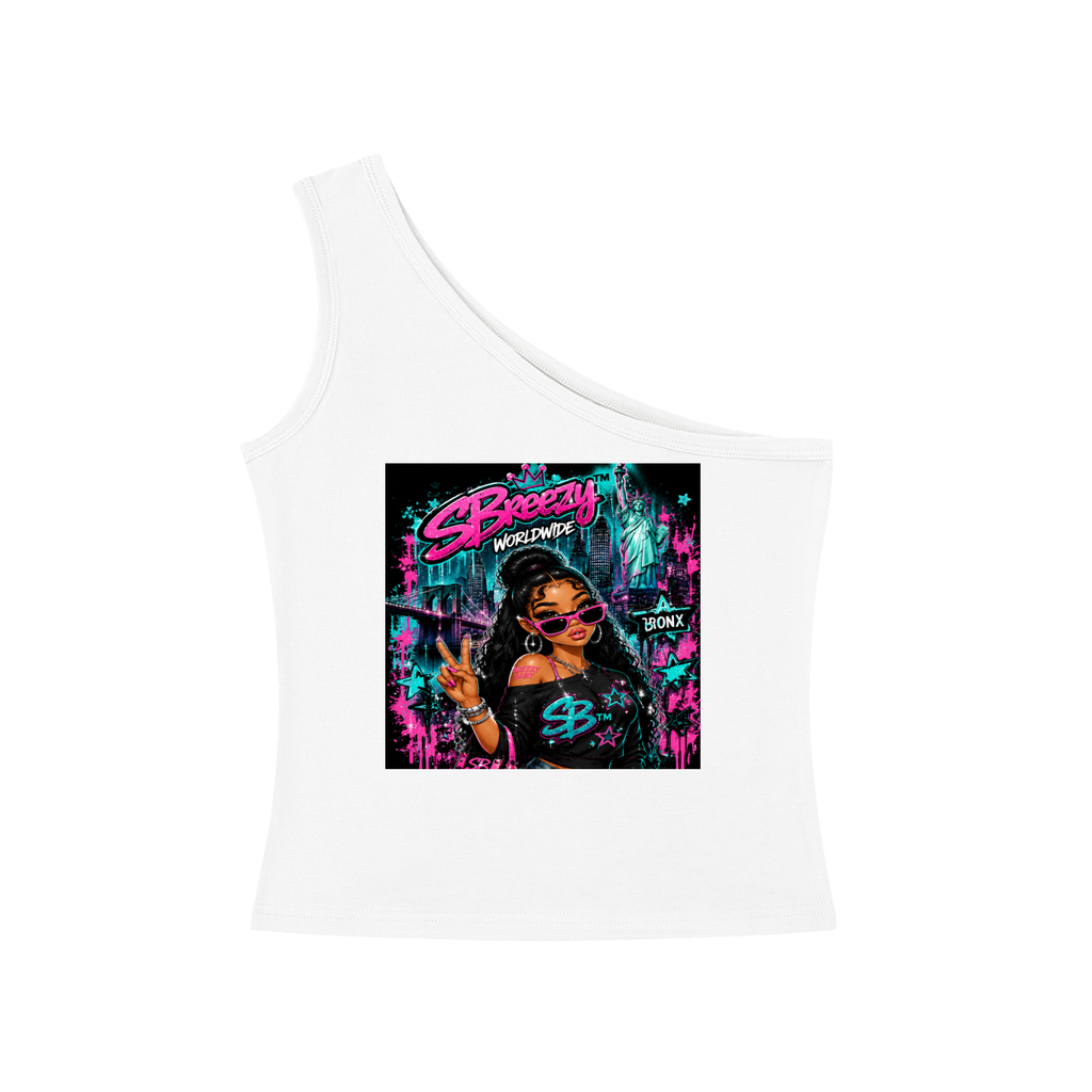 Sbreezy Shorty Women's One-Shoulder Crop Tank Top