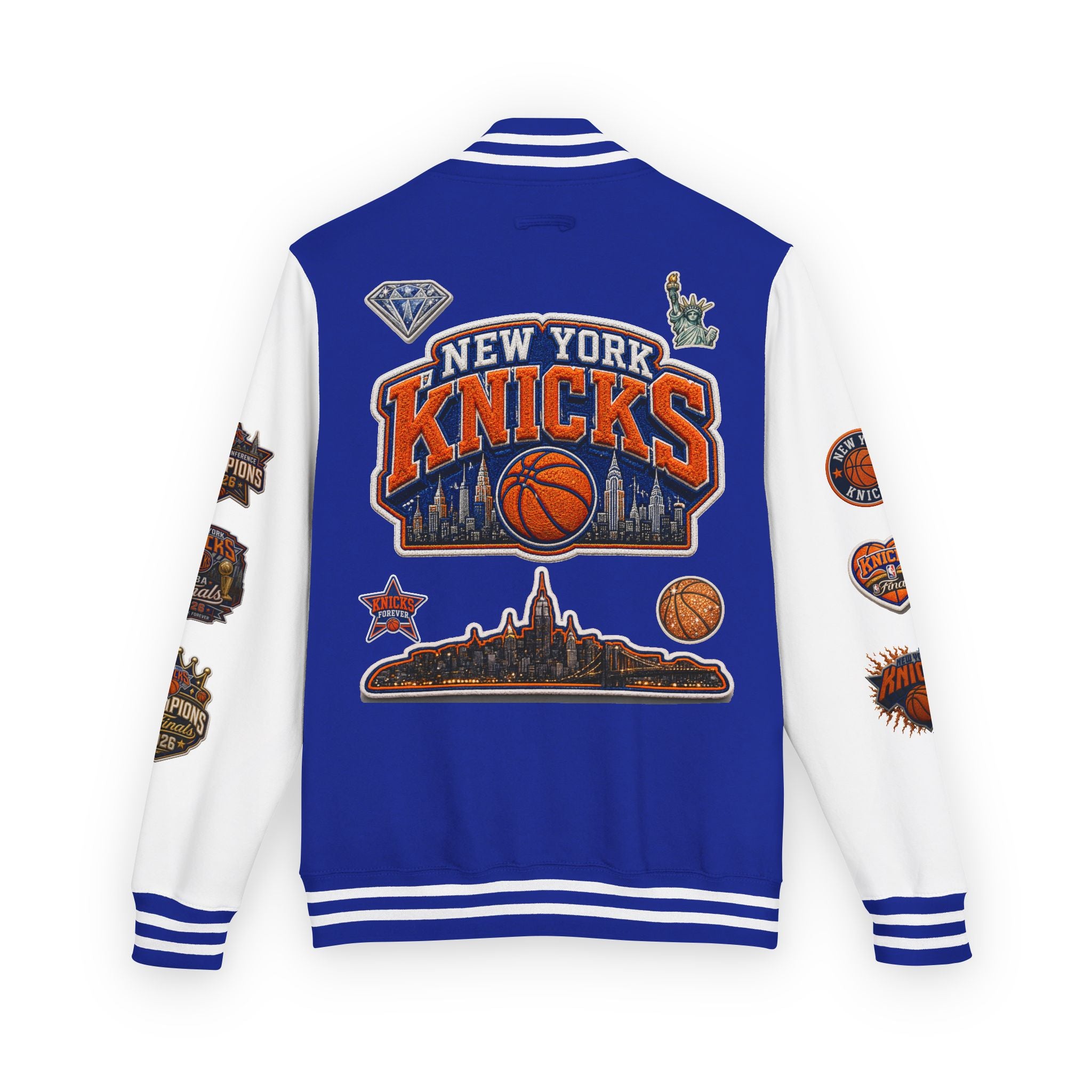 Knicks Patch Letterman Jacket — New York Basketball Varsity Jacket