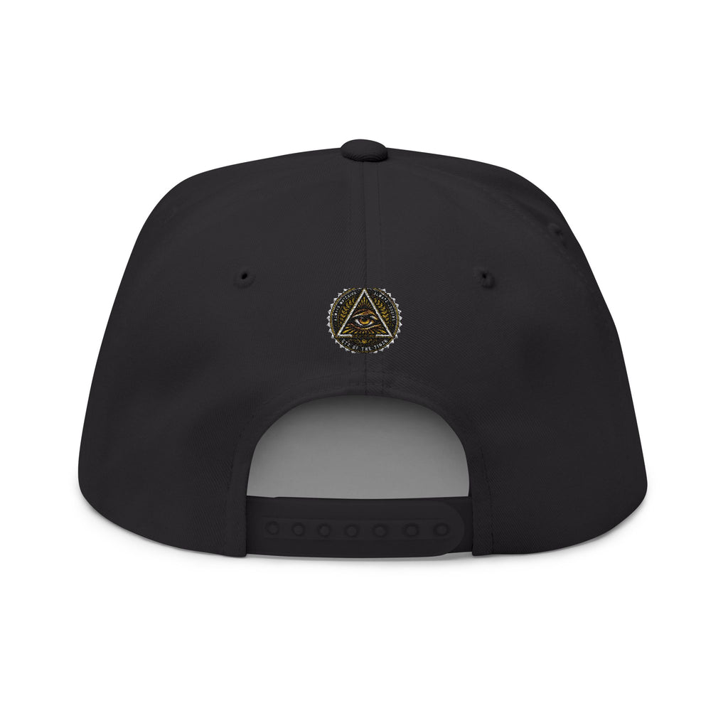 All-Seeing Eye Embroidered Flat Bill Cap — "KNICKS LIFE" Streetwear Snapback