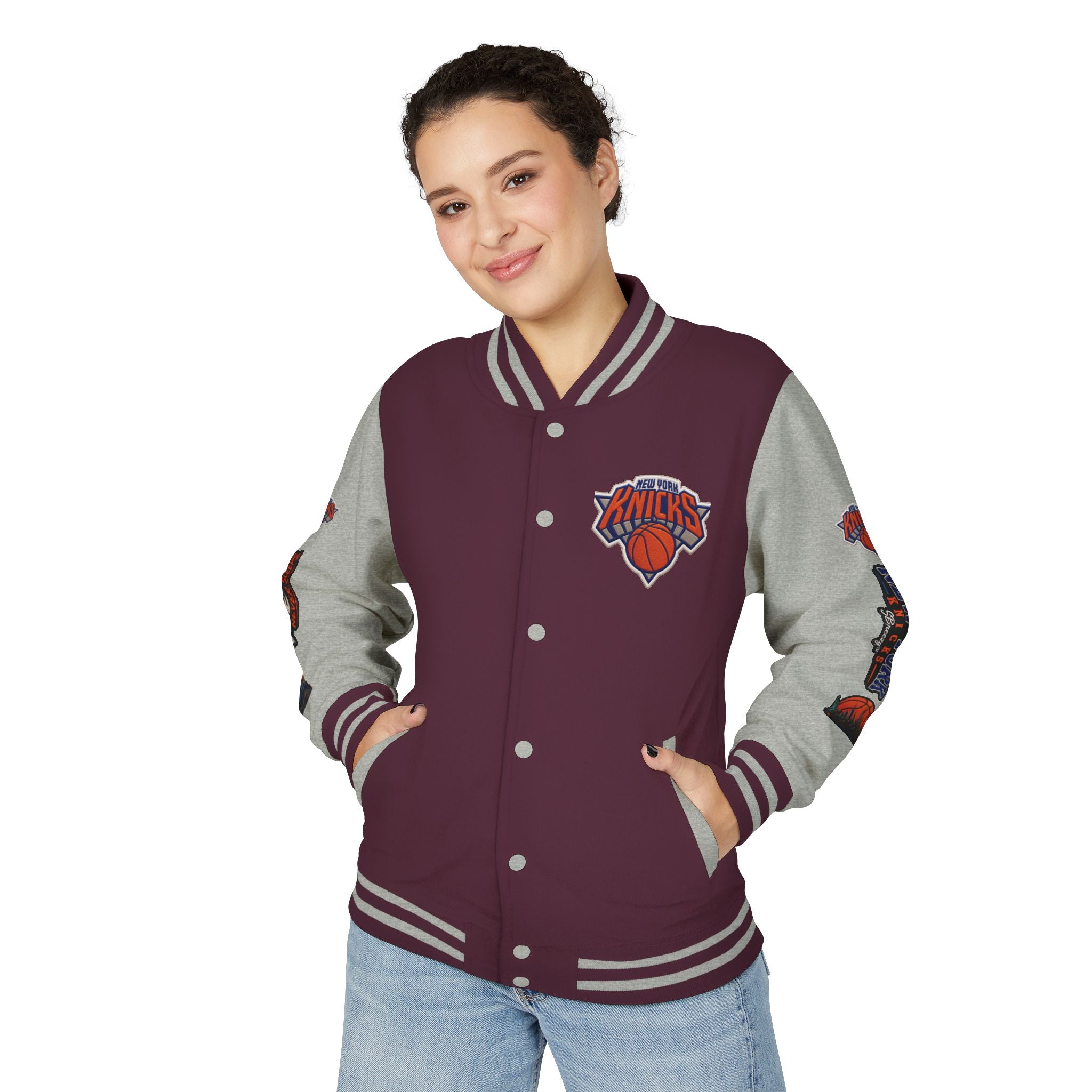 Letterman Jacket — 'The City Never Sleeps' New York Knicks Varsity Jacket