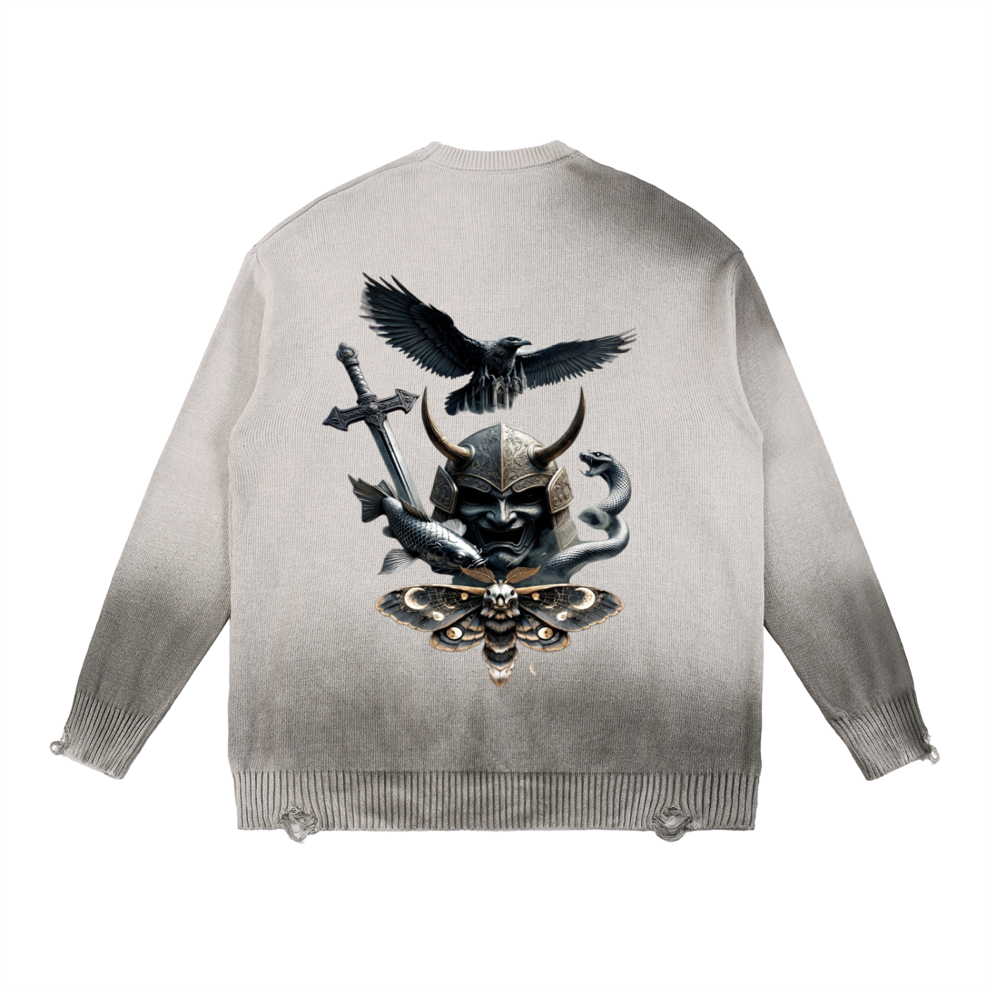 Sbreezy Samurai Ripped Crewneck sweater