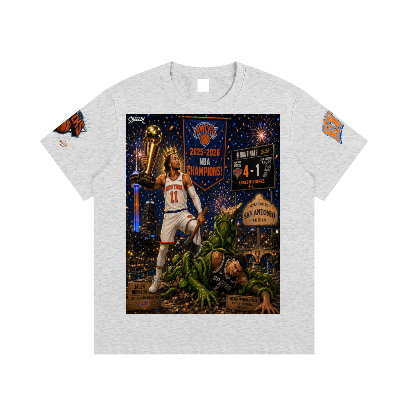 Jalen Brunson and the beanstalk alien T-Shirt