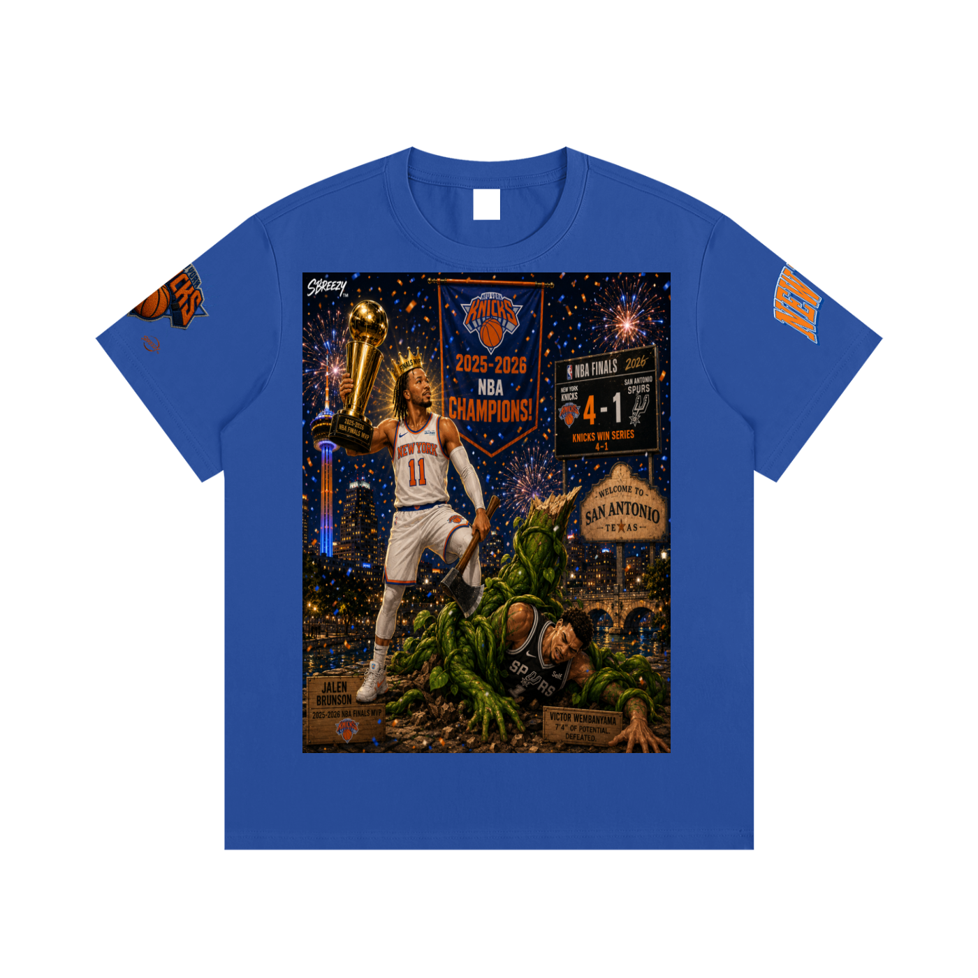 Jalen Brunson and the beanstalk alien T-Shirt