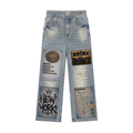 Nyc.Vintage Wash Distressed Denim Jeans