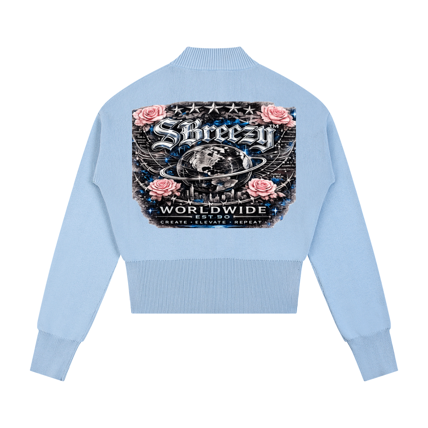 Sbreezy Women’s Mock Neck Zip Up Cardigan