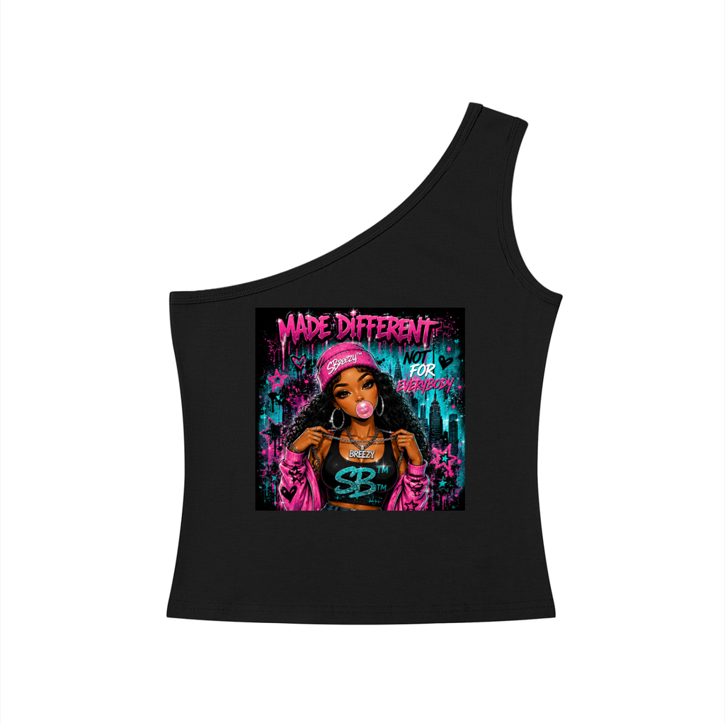 Sbreezy Shorty Women's One-Shoulder Crop Tank Top