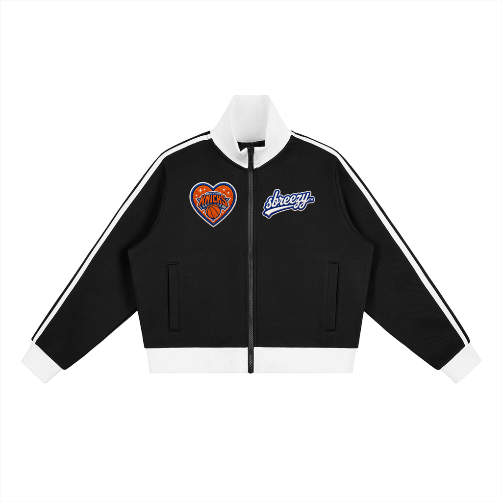 Sbreezy women knicks Fleece Cropped Track Jacket