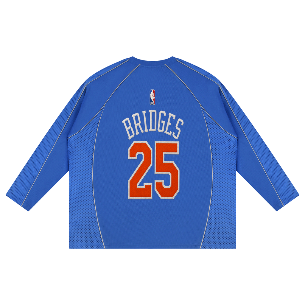MIKAL BRIDGES Sbreezy Knicks Paneled Raglan Soccer Jersey
