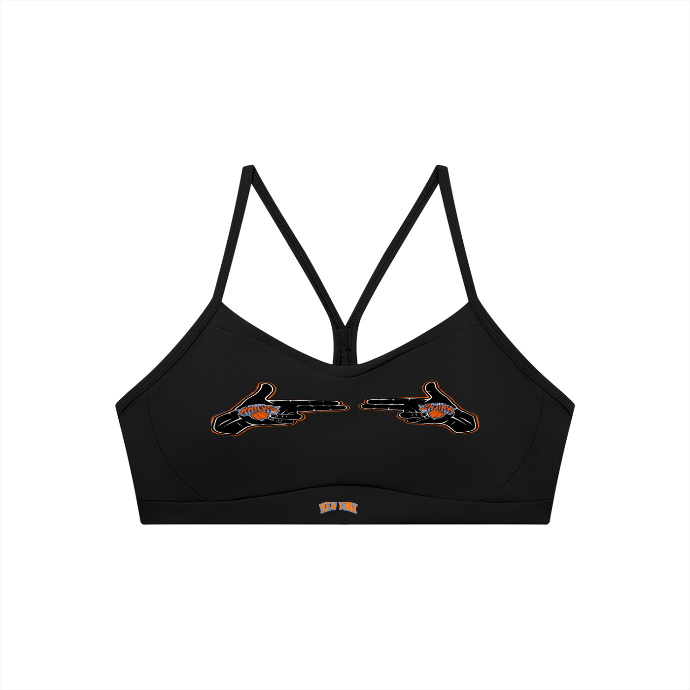 Knicks Women's Tight Cropped Sports Bra
