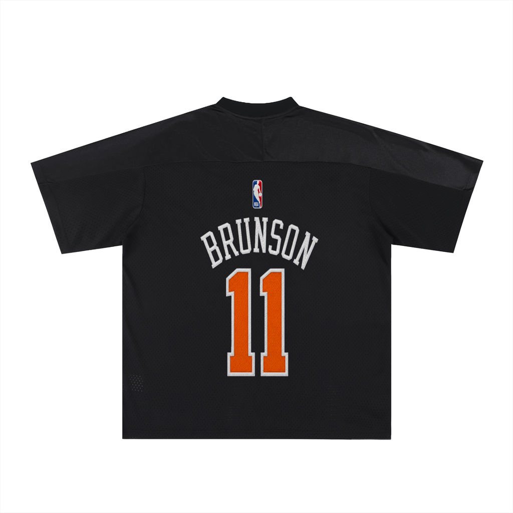 Sbreezy Knicks Jalen Brunson football Jersey