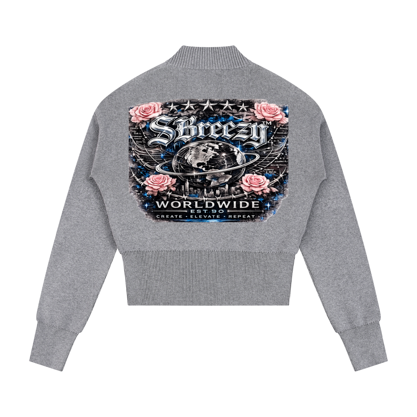 Sbreezy Women’s Mock Neck Zip Up Cardigan