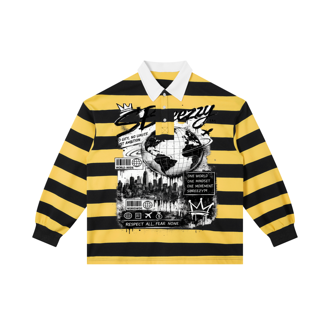 Sbreezy No Limits Color Block Stripe Polo Shirt