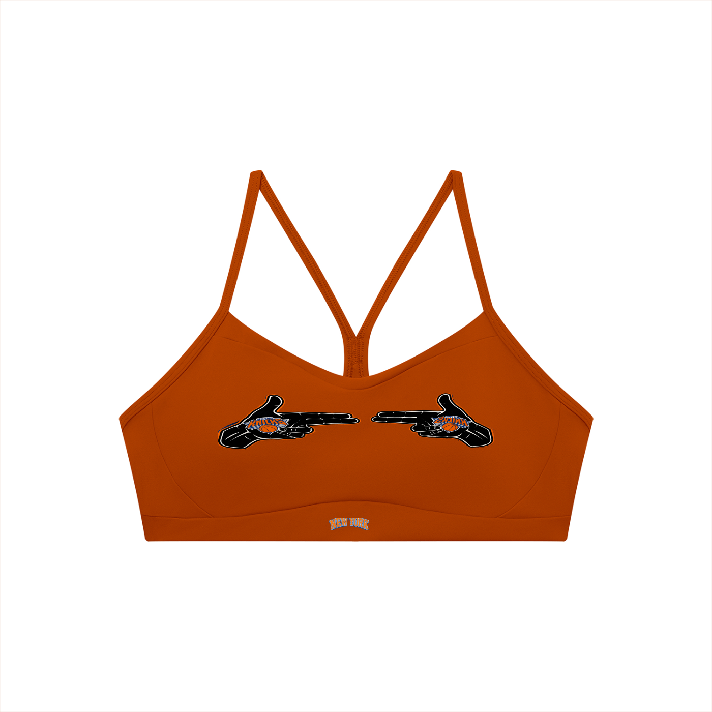 Knicks Women's Tight Cropped Sports Bra