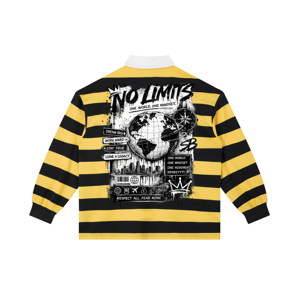 Sbreezy No Limits Color Block Stripe Polo Shirt