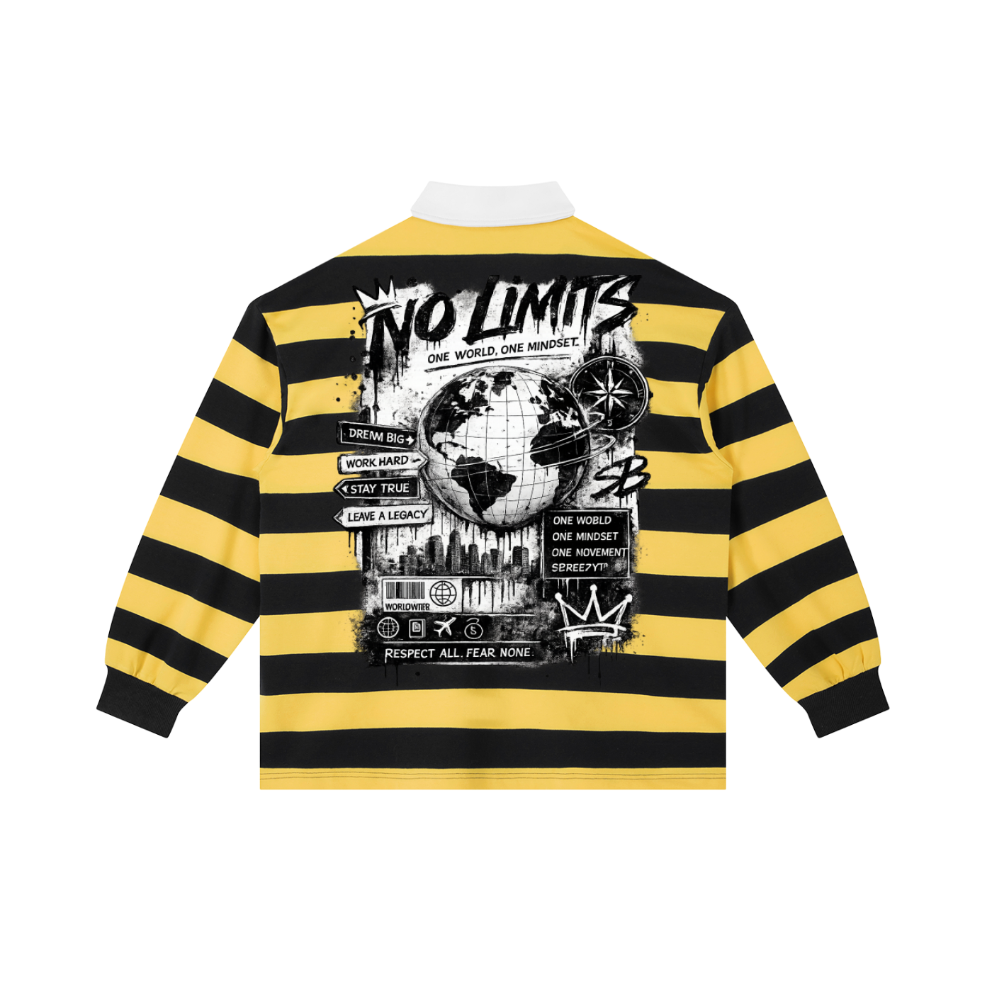 Sbreezy No Limits Color Block Stripe Polo Shirt
