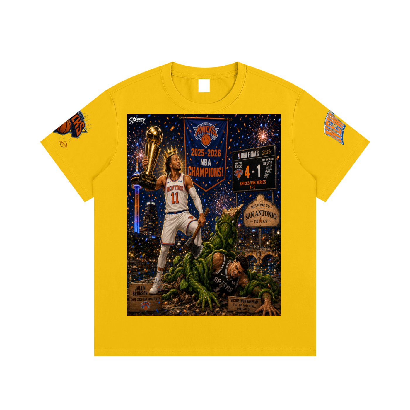 Jalen Brunson and the beanstalk alien T-Shirt