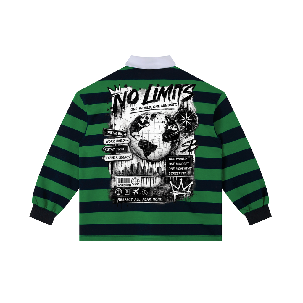 Sbreezy No Limits Color Block Stripe Polo Shirt