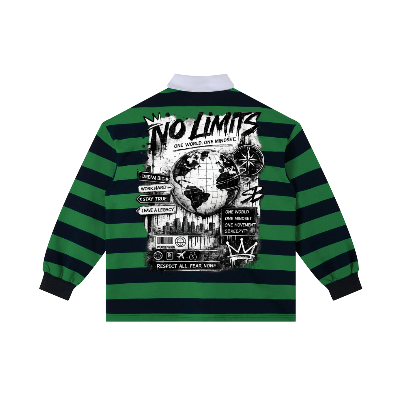 Sbreezy No Limits Color Block Stripe Polo Shirt