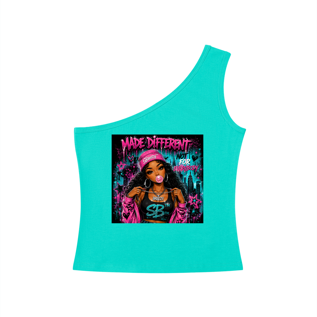 Sbreezy Shorty Women's One-Shoulder Crop Tank Top