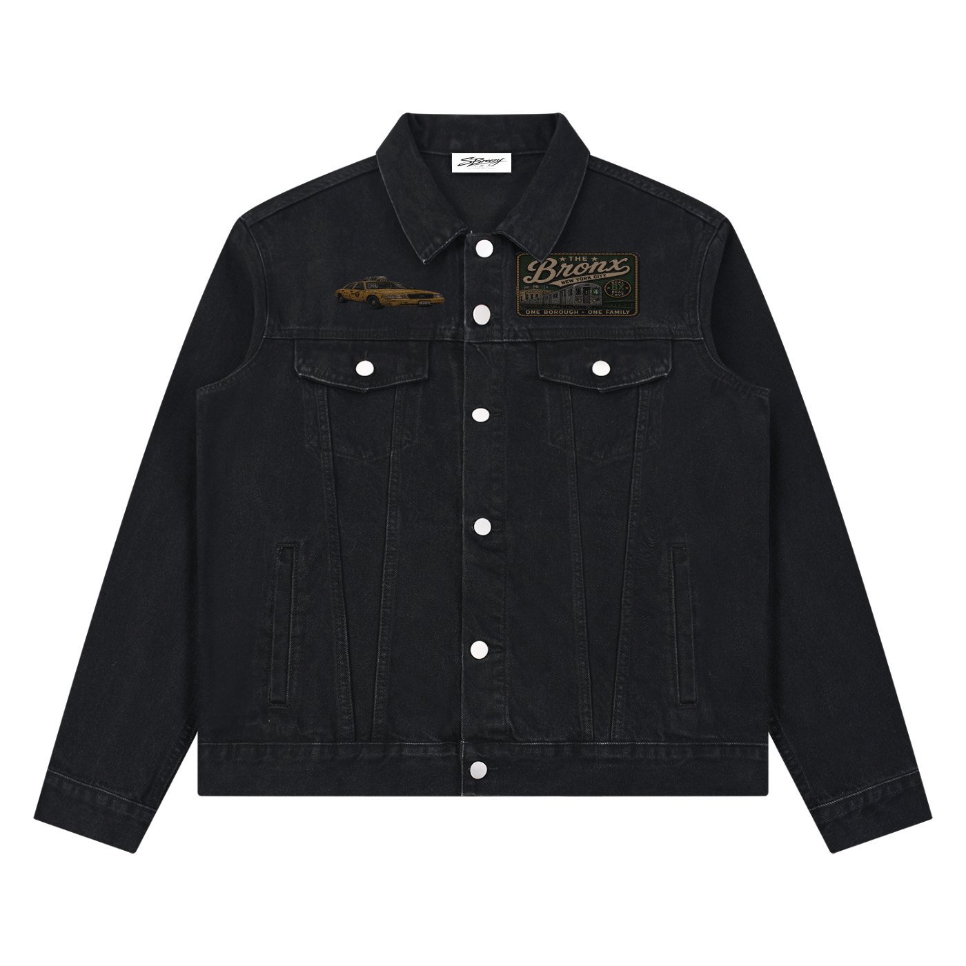 Nyc Unisex Vintage Wash Denim Jacket
